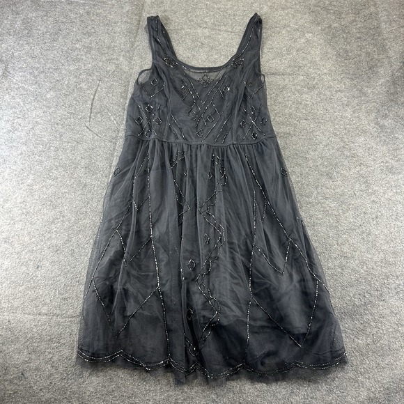 Abercrombie & Fitch Dresses & Skirts - Abercrombie & Fitch Dress Small Beaded Overlay Mini Gray Formal Holiday Event